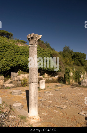 Mosaïques byzantines et demeure, Beit Mery, Metn, le Mont Liban, au Liban. Banque D'Images