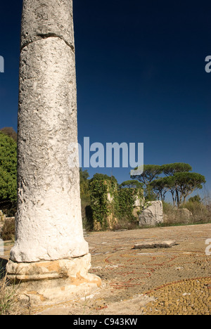 Mosaïques byzantines et demeure, Beit Mery, Metn, le Mont Liban, au Liban. Banque D'Images