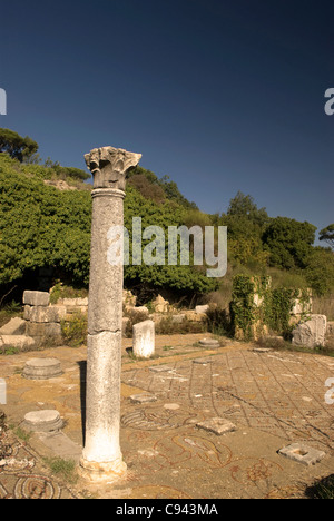 Mosaïques byzantines et demeure, Beit Mery, Metn, le Mont Liban, au Liban. Banque D'Images