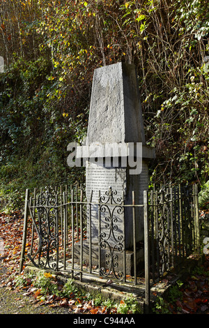 La première alerte Drunk-Driving monument, près de Llandovery sur l'A40 road Pays de Galles, Royaume-Uni Banque D'Images