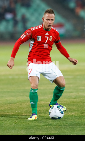 Budapest - 11 novembre : le Hongrois Balazs Dzsudzsak lors de Hongrie contre le Liechtenstein (5:0) friendly match de football au stade Puskas le 11 novembre 2011 à Budapest, Hongrie. Banque D'Images