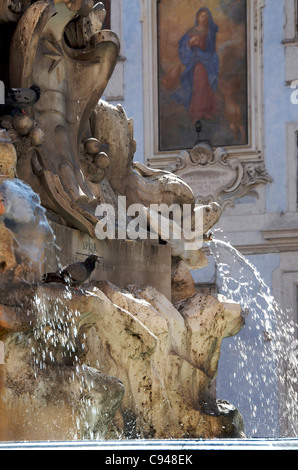 Fontaine, Piazza della Rotonda, Rome, Italie, Europe Banque D'Images