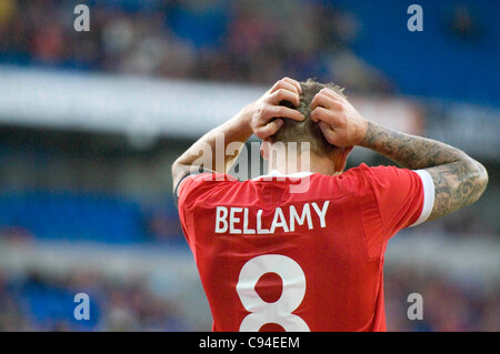 Craig Bellamy de Galles au cours de la Norvège Pays de Galles v Vauxhall match amical au Cardiff City Stadium, dans le sud du Pays de Galles. Usage éditorial uniquement. Banque D'Images