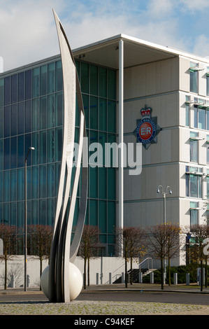 Siège de l'autorité de la police du Grand Manchester, Central Park, Newton Heath, Manchester, Angleterre, Royaume-Uni. Architectes : Aedas, 2011. Banque D'Images