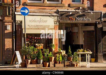 La boutique de fleurs du Nord, Tib Street, quart nord, Manchester, Angleterre, RU Banque D'Images