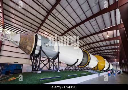 La dernière fusée Saturn V non utilisés à partir de l'espace Apollo program, Johnson Space Center, Houston, Texas, USA Banque D'Images