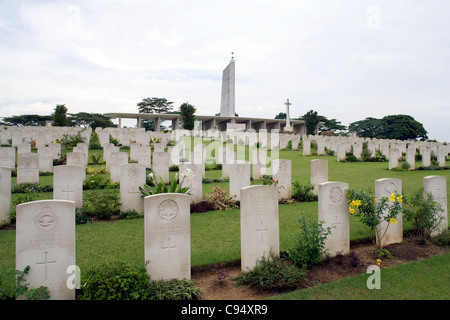 Kranji War Memorial et du Commonwealth Cimetière tombes de guerre Banque D'Images