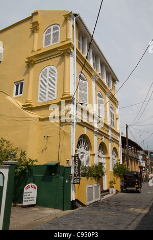 Scène de rue la forteresse de Galle Sri Lanka Le Frangipani Motel Banque D'Images