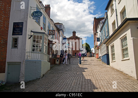 Quay Hill, Lymington dans la nouvelle Forêt de Hampshire Banque D'Images