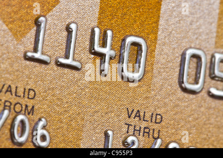 Fond de carte de crédit or Banque D'Images