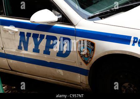 Close Up Detail - New York City Police Voiture Squard Banque D'Images