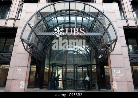 Les bureaux de l'UBS, Liverpool Street, Londres Banque D'Images