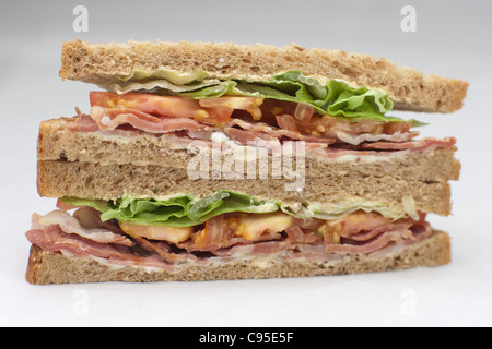 BLT sandwich tomate et salade au lard Banque D'Images