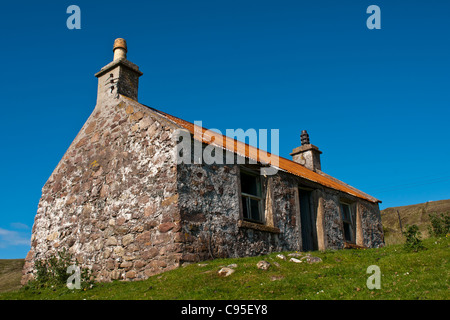 Bâtiment, Croft House, toit en tôle ondulée, abandonnés, Banque D'Images