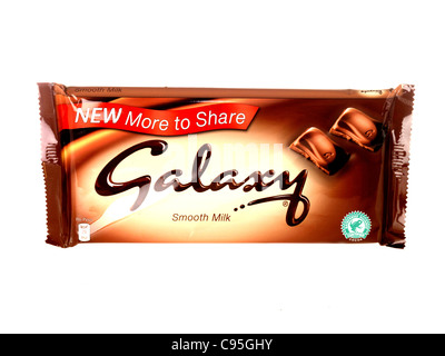 Barre de chocolat au lait douceur galaxy Banque D'Images