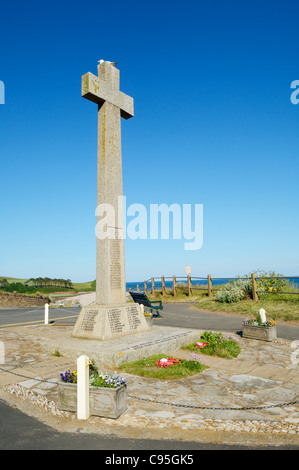 Le mémorial de guerre à Budleigh Salterton, Devon, Angleterre. Banque D'Images