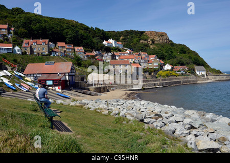 Runswick bay yorkshire royaume uni Banque D'Images