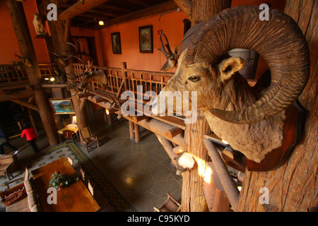 Hall de lake mcdonald lodge dans le parc national des Glaciers Banque D'Images