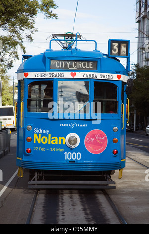 Le tramway électrique à Melbourne, Victoria, Australie Banque D'Images