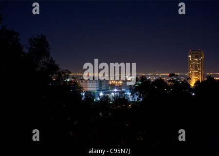 Los Angeles skyline nuit Banque D'Images