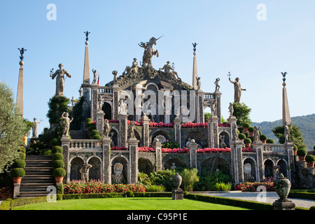 L'Italie, le Piémont, le Lac Majeur, Stresa, Isola Bella, Jardin du Palais Borromeo Banque D'Images