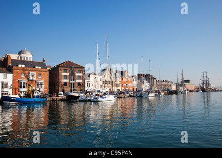 Weymouth, Dorset, Angleterre, Waterfront Skyline Banque D'Images