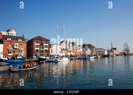 Weymouth, Dorset, Angleterre, Waterfront Skyline Banque D'Images