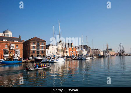 Weymouth, Dorset, Angleterre, Waterfront Skyline Banque D'Images