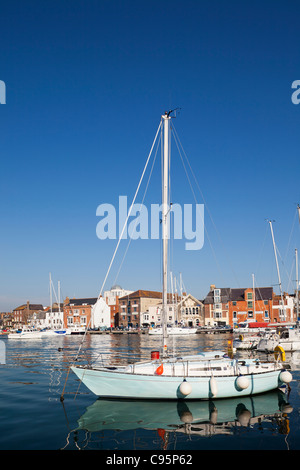 Weymouth, Dorset, Angleterre, Waterfront Skyline Banque D'Images