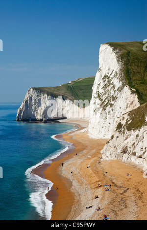 L'Angleterre, dans le Dorset, Durdle Door, Durdle Door Beach Banque D'Images