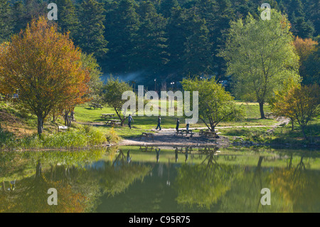 Couleurs d'automne au lac Golcuk, Bolu, Turquie Banque D'Images