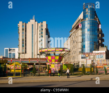 Fête foraine urbain à Tirana, Albanie Banque D'Images