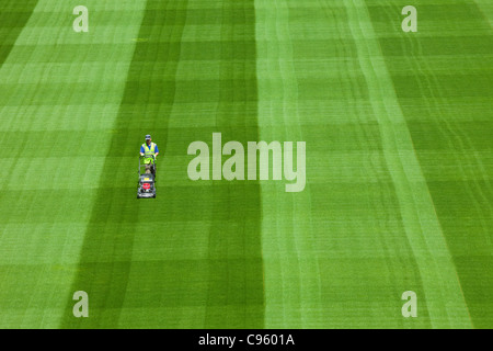 République d'Irlande, Dublin, pulvérisation Greenkeeper Jeu dans l'Aviva Stadium Banque D'Images