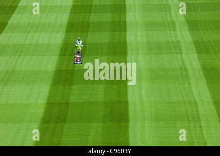 République d'Irlande, Dublin, pulvérisation Greenkeeper Jeu dans l'Aviva Stadium Banque D'Images