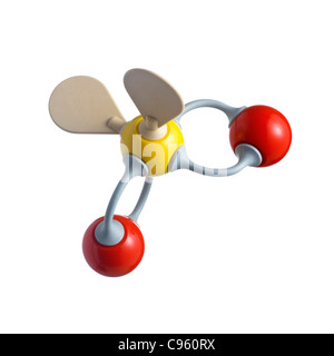 La molécule de dioxyde de soufre Banque D'Images