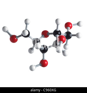 Molécule de sucre Fructose Banque D'Images
