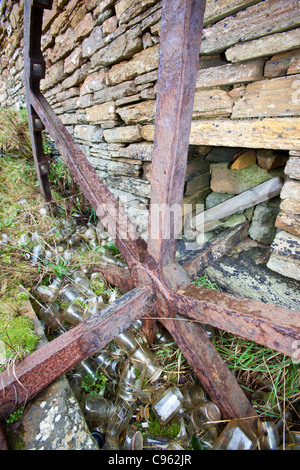 Les vestiges d'un ancien moulin à eau près de Stromness sur Mainland Orcades, Ecosse, Royaume-Uni. Banque D'Images