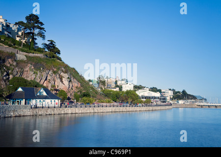 Angleterre Torquay Devon avec front Princess Pier et de la marina Banque D'Images