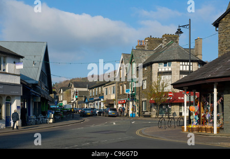 Ville de Windermere, Parc National de Lake District, Cumbria, Angleterre, Royaume-Uni Banque D'Images