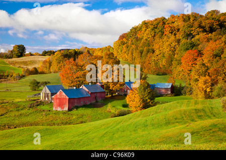 La Ferme de Jenné à l'aube de l'automne près de South Woodstock Vermont USA Banque D'Images