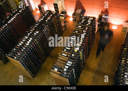 Cave à vin dans le Centre National du vin de l'Australie. Adélaïde, Australie du Sud, Australie Banque D'Images