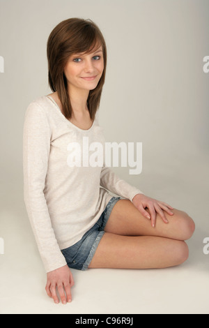 Portrait d'une jeune fille de 15 ans. Banque D'Images