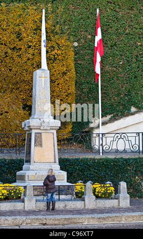 Commémoration de 11 novembre à Megève Banque D'Images