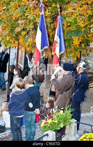 Commémoration de 11 novembre à Megève Banque D'Images