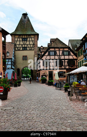 Turkenheim,Alsace,Moselle,Gewurztraminer Riesling, Pinot Gris, Muscat, cépage Sylvaner,Vins,vignobles,Villages,la,France Banque D'Images