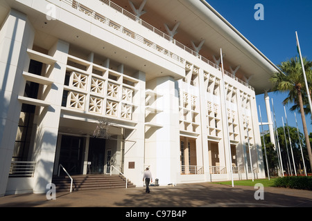 La Maison du Parlement du Territoire du Nord, connu localement comme le gâteau de mariage. Darwin, Territoire du Nord, Australie Banque D'Images