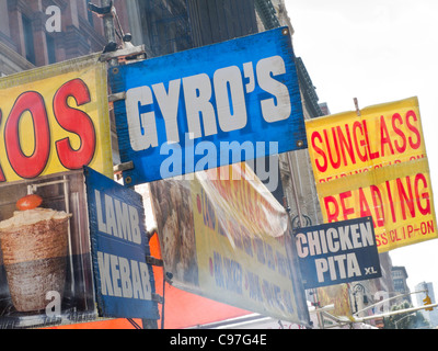 Foire de rue signe, NYC Banque D'Images