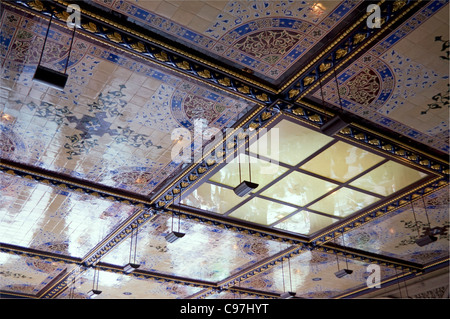 Terrasse Bathesda Minton Arcade tuile 1995937 plafond, milieu Central Park à 72e st, New York City, USA Banque D'Images