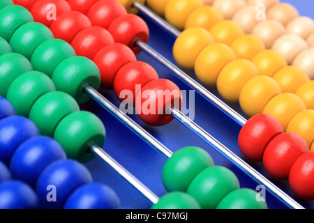 Abacus avec perles de couleur Banque D'Images