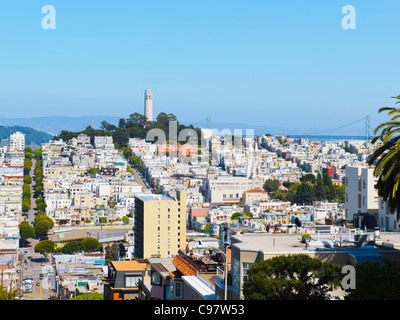 La Coit Tower Telegraph Hill, San Francisco Banque D'Images